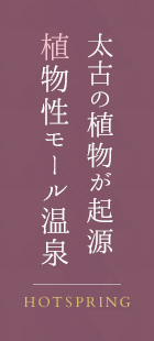 太古の植物が起源植物性モール温泉